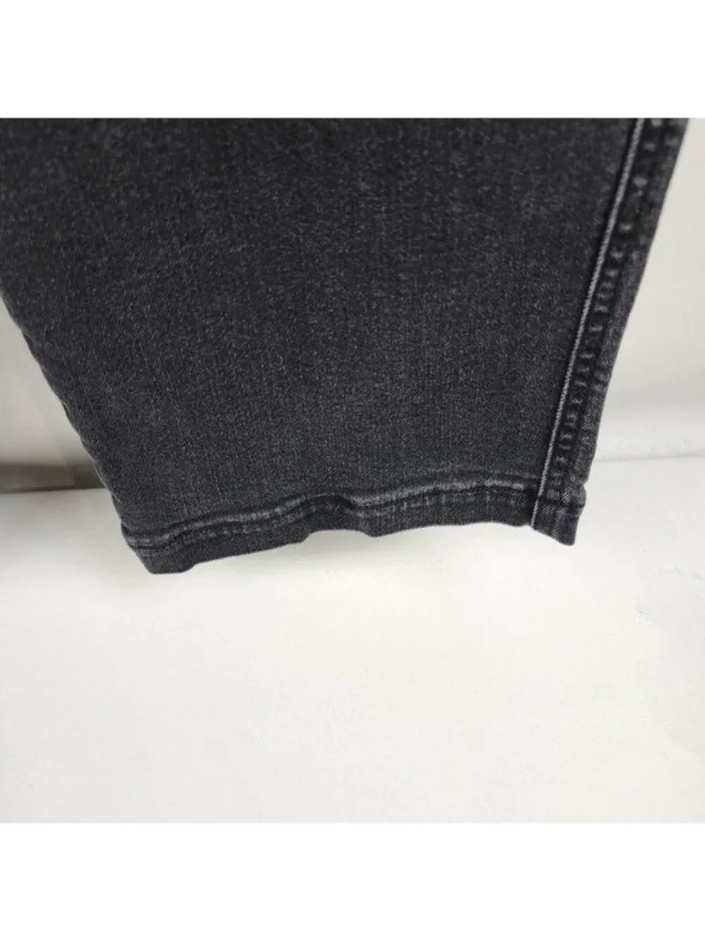 SPANX Jeans Womens XL Straight Leg Vintage Black High Rise Denim 20355T